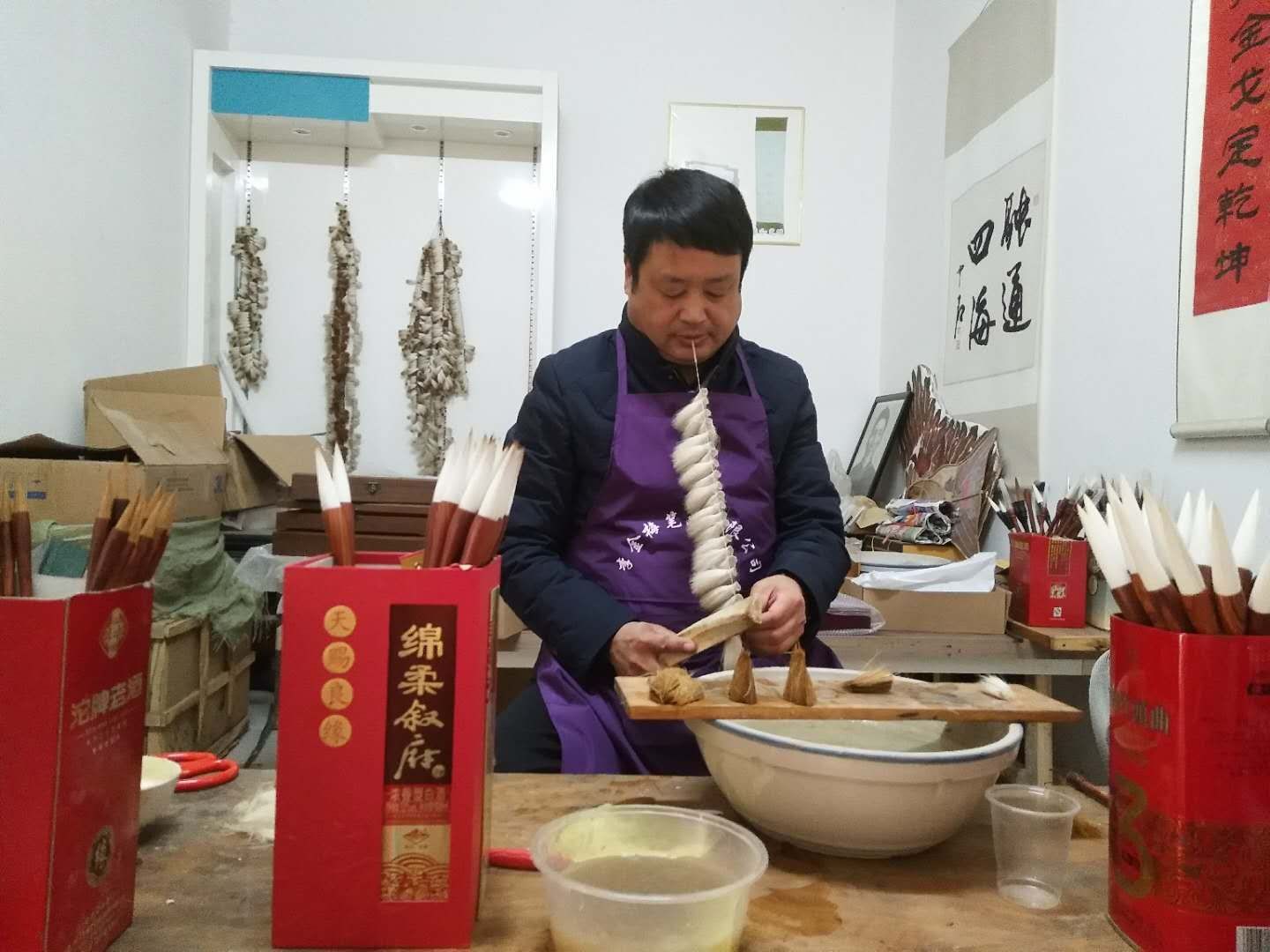 寻找非遗传承人李修玉李金梅毛笔制作技艺